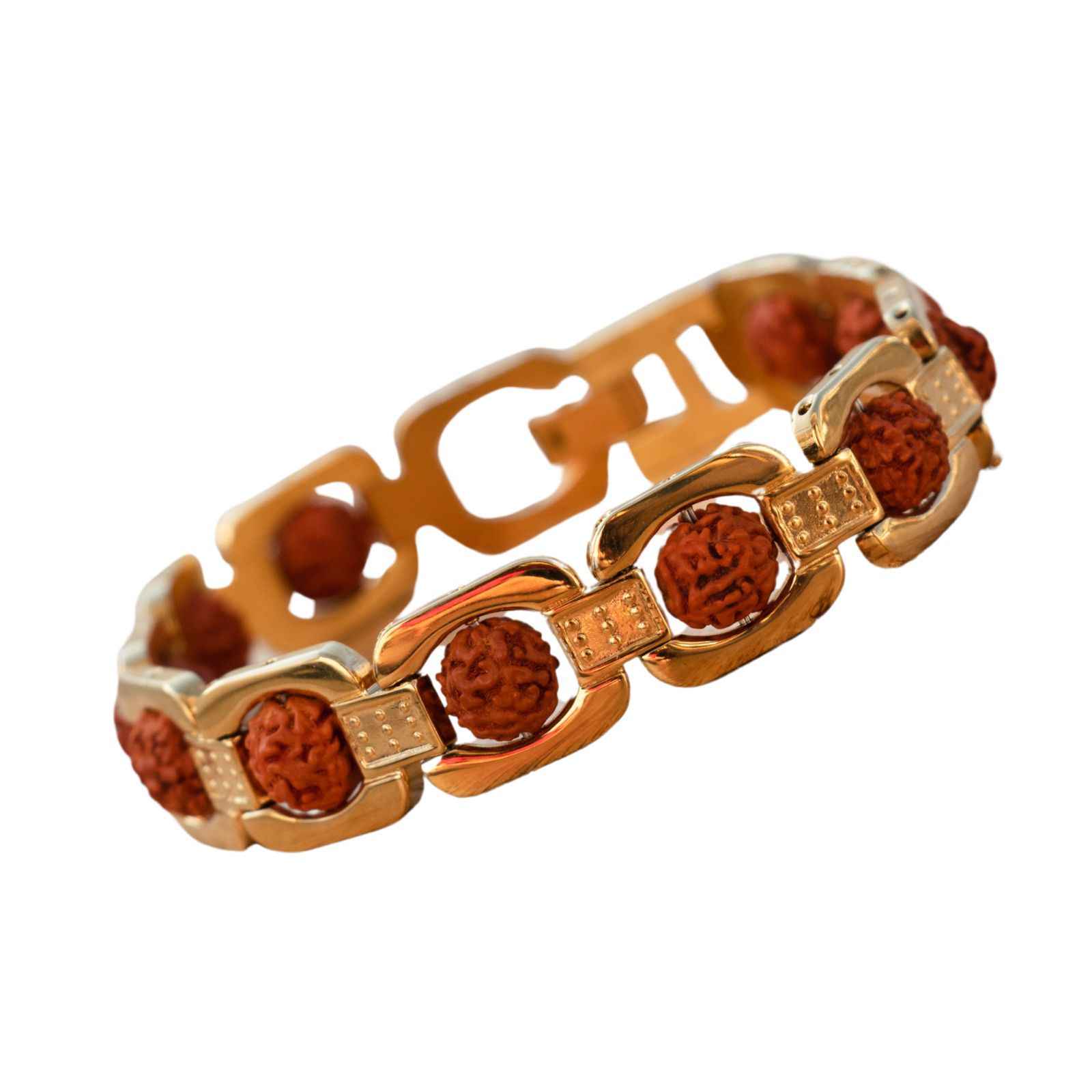 Gold Plated Essential Rudraksha Bracelet - Image 5