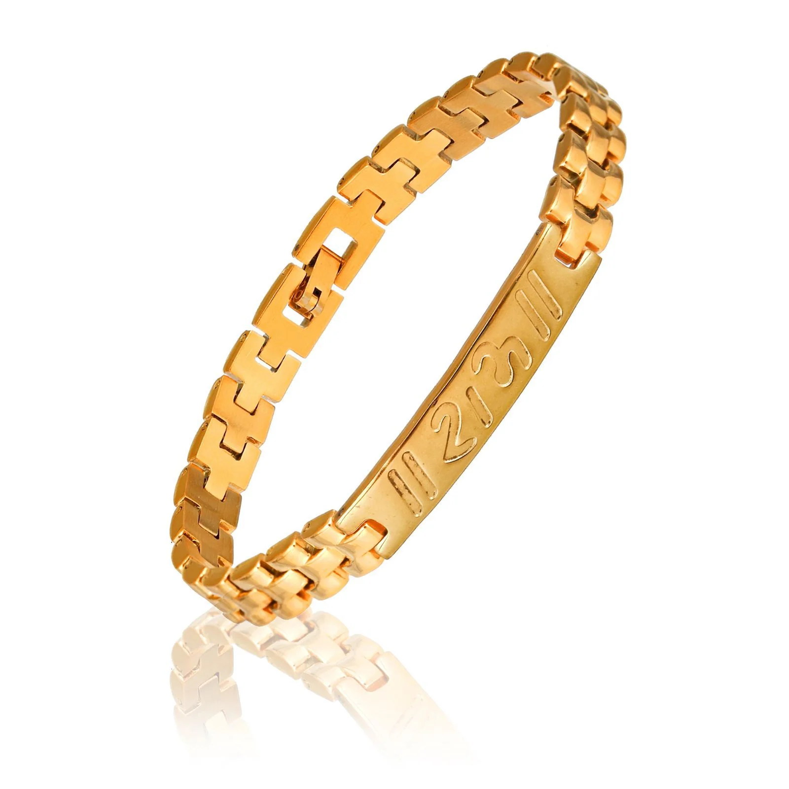 Gold Plated Ram Naam Bracelet - Image 4